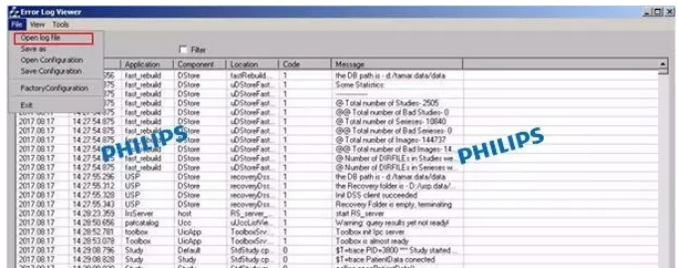 飞利浦CT用户界面快速记录错误信息